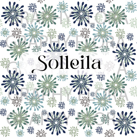 MOTIF FLORAL Solleila pour impression numérique