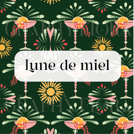 MOTIF EXOTIQUE Lune de miel pour impression numérique